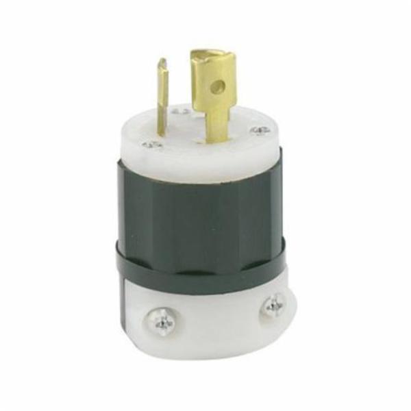 Leviton 15A Locking Plug 2P 3W 125V L5-15P Bk/Wt 4720-PLC